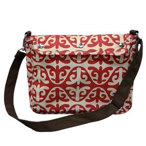 Infantino Savvy Bag Diaper Bag with Changing Pad Red Cream Printed